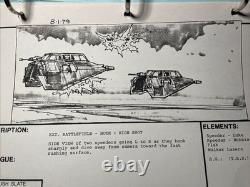 Star wars storyboards Empire Strikes Back movie Prop AT-AT LUKE Snow-speeder X1