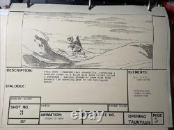 Star wars storyboards Empire Strikes Back movie prop Han Solo Luke Tauntaun X1
