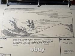 Star wars storyboards Empire Strikes Back movie prop Han Solo Luke Tauntaun X1
