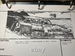 Star wars storyboards Empire Strikes Back movie prop Snow-speeder AT-AT Hoth X1