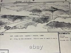 Star wars storyboards Empire Strikes Back movie props BESPIN Millennium Falcon