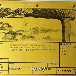 Star wars storyboards Empire Strikes Back movie props BESPIN millennium falcon