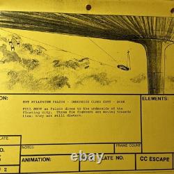 Star wars storyboards Empire Strikes Back movie props BESPIN millennium falcon