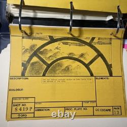 Star wars storyboards Empire Strikes Back movie props Bespin millennium falcon