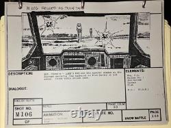 Star wars storyboards Empire Strikes Back movie props HOTH AT-AT SNOWSPEEDER ESB