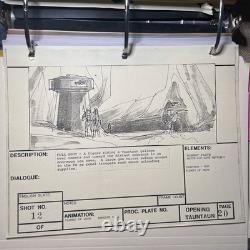 Star wars storyboards Empire Strikes Back movie props HOTH BASE HAN SOLO art X1