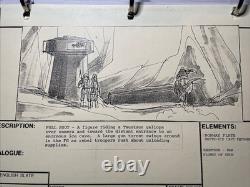 Star wars storyboards Empire Strikes Back movie props HOTH BASE HAN SOLO art X1