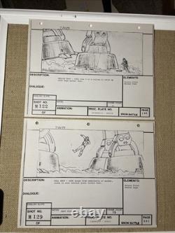 Star wars storyboards Empire Strikes Back movie props HOTH LUKE AT-AT art X1