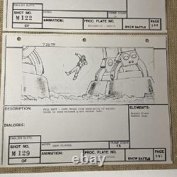 Star wars storyboards Empire Strikes Back movie props HOTH LUKE AT-AT art X1