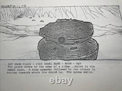 Star wars storyboards Empire Strikes Back movie props HOTH Probe Droid Art
