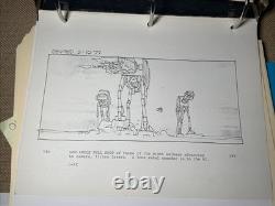 Star wars storyboards Empire Strikes Back movie props Hoth AT-AT VEERS X1