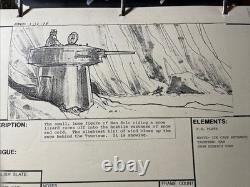 Star wars storyboards Empire Strikes Back movie props Hoth Base Han Solo X1