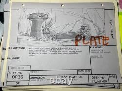 Star wars storyboards Empire Strikes Back movie props Hoth Base Han Solo art X1