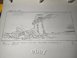 Star wars storyboards Empire Strikes Back movie props Hoth Base LUKE AT-AT X1