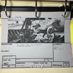 Star wars storyboards Empire Strikes Back movie props Hoth SNOWSPEEDER art X1