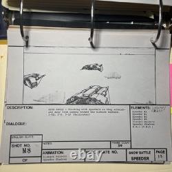 Star wars storyboards Empire Strikes Back movie props Hoth SNOWSPEEDER art X1
