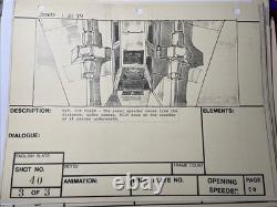 Star wars storyboards Empire Strikes Back movie props Hoth Snowspeeder ZEV X1