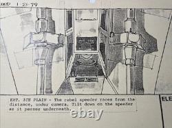 Star wars storyboards Empire Strikes Back movie props Hoth Snowspeeder ZEV X1