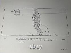 Star wars storyboards Empire Strikes Back movie props LUKE AT-AT Hoth Art X1