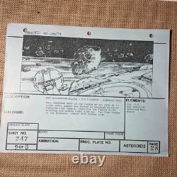 Star wars storyboards Empire Strikes Back movie props MILLENNIUM FALCON art X1