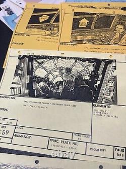 Star wars storyboards Empire Strikes Back movie props Millennium Falcon Art