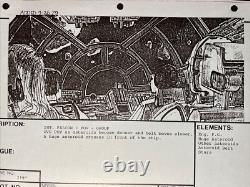 Star wars storyboards Empire Strikes Back movie props Millennium Falcon Art ES
