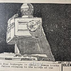 Star wars storyboards Empire Strikes Back movie props Millennium Falcon Art ES