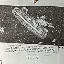 Star wars storyboards Empire Strikes Back movie props Millennium Falcon Art ESB