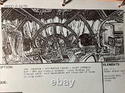 Star wars storyboards Empire Strikes Back movie props Millennium Falcon Art Es