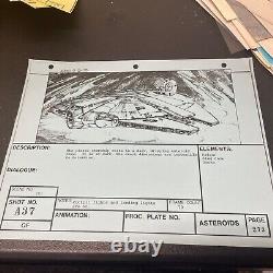 Star wars storyboards Empire Strikes Back movie props Millennium Falcon Art Esb