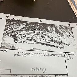 Star wars storyboards Empire Strikes Back movie props Millennium Falcon Art Esb