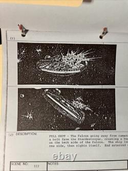 Star wars storyboards Empire Strikes Back movie props Millennium Falcon Art Esb