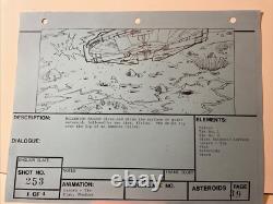 Star wars storyboards Empire Strikes Back movie props Millennium Falcon? Art Han