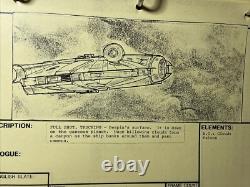 Star wars storyboards Empire Strikes Back movie props Millennium Falcon BESPIN