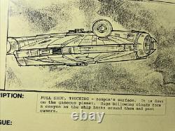 Star wars storyboards Empire Strikes Back movie props Millennium Falcon BESPIN