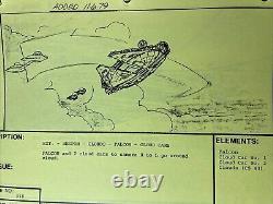 Star wars storyboards Empire Strikes Back movie props Millennium Falcon Cloud