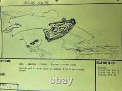 Star wars storyboards Empire Strikes Back movie props Millennium Falcon Cloud