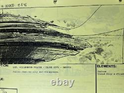 Star wars storyboards Empire Strikes Back movie props Millennium Falcon Cloud