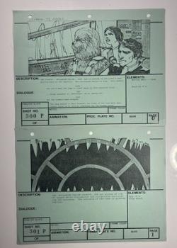 Star wars storyboards Empire Strikes Back movie props Millennium Falcon ESB3-1