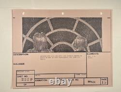 Star wars storyboards Empire Strikes Back movie props Millennium Falcon ESB3-18