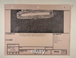 Star wars storyboards Empire Strikes Back movie props Millennium Falcon ESB3-19