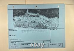 Star wars storyboards Empire Strikes Back movie props Millennium Falcon ESB3-45