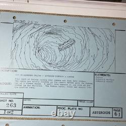 Star wars storyboards Empire Strikes Back movie props Millennium Falcon Ship
