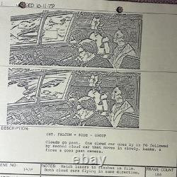 Star wars storyboards Empire Strikes Back movie props Millennium Falcon Ship X1 Star wars storyboards Empire Strikes Back movie props Millennium Falcon Ship X1