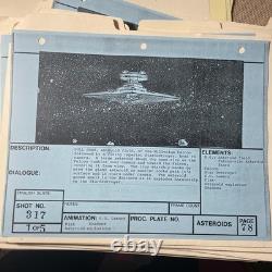 Star wars storyboards Empire Strikes Back movie props Millennium Falcon art X1