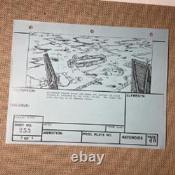 Star wars storyboards Empire Strikes Back movie props Millennium Falcon art X1