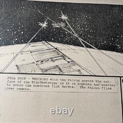 Star wars storyboards Empire Strikes Back movie props Millennium Falcon art X1