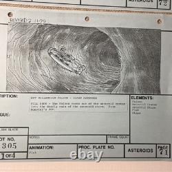 Star wars storyboards Empire Strikes Back movie props Millennium Falcon art X1