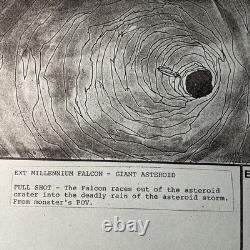 Star wars storyboards Empire Strikes Back movie props Millennium Falcon art X1