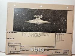 Star wars storyboards Empire Strikes Back movie props STAR DESTROYER ship Art